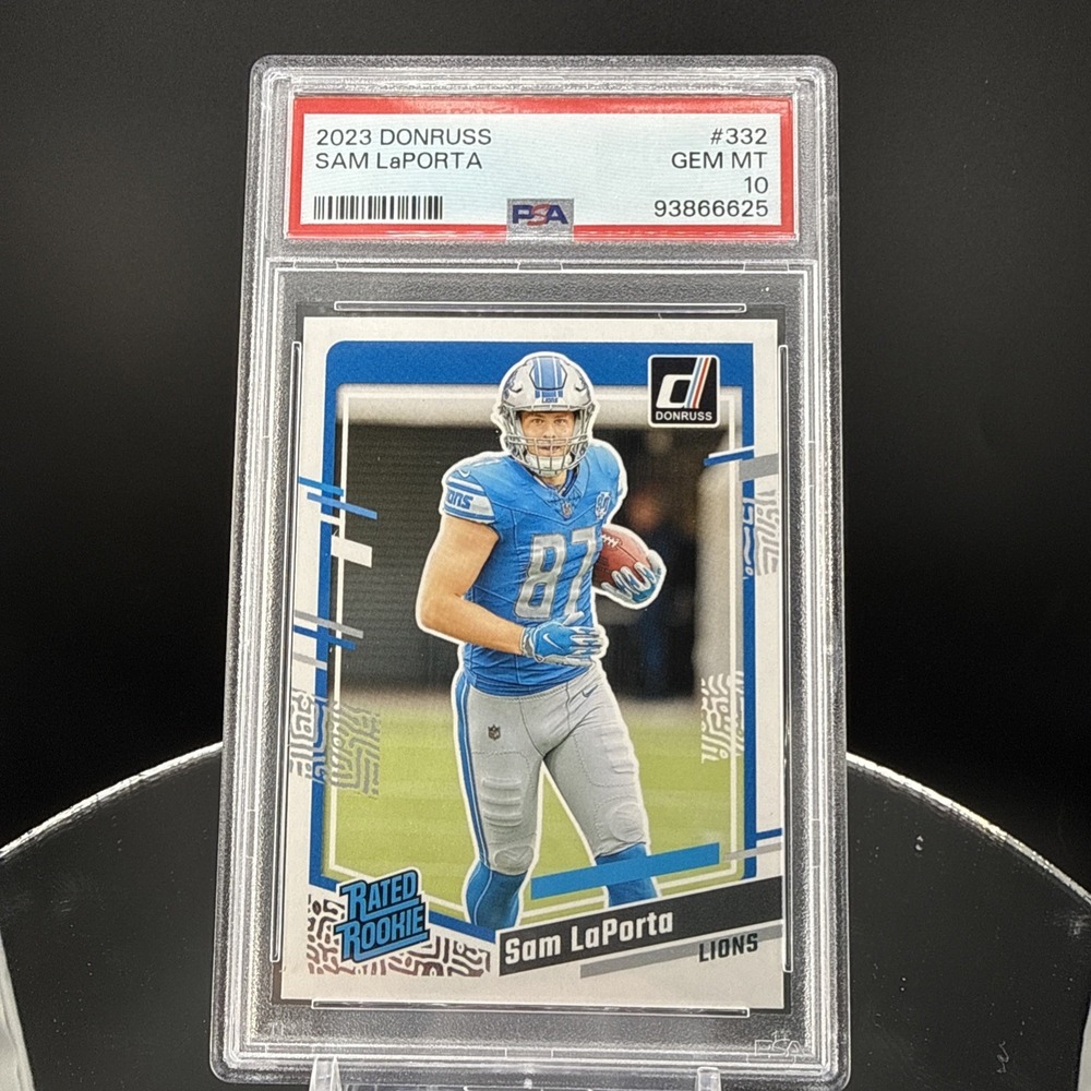 2023 Donruss Sam LaPorta #332 Rated Rookie RC PSA 10 Gem Mint Lions